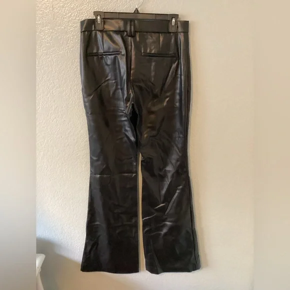 Zara Faux Leather Black Pants - Picture 2 of 9